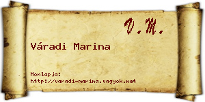 Váradi Marina névjegykártya
