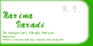 marina varadi business card